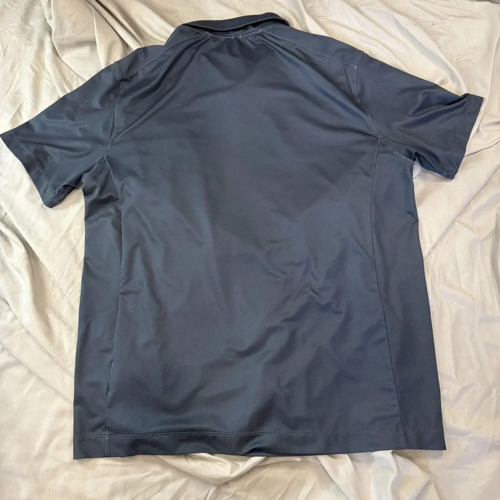 Nike Polo Shirt‎ Mens L Blue Golf Dri-FIT Tour Performance Moisture Wicking